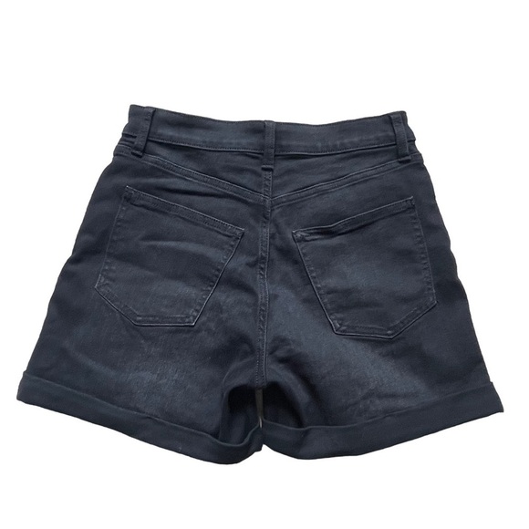 LC Lauren Conrad Women’s High Rise Cuffed Denim Shorts Size 2 Button Fly Stretch - Picture 5 of 9